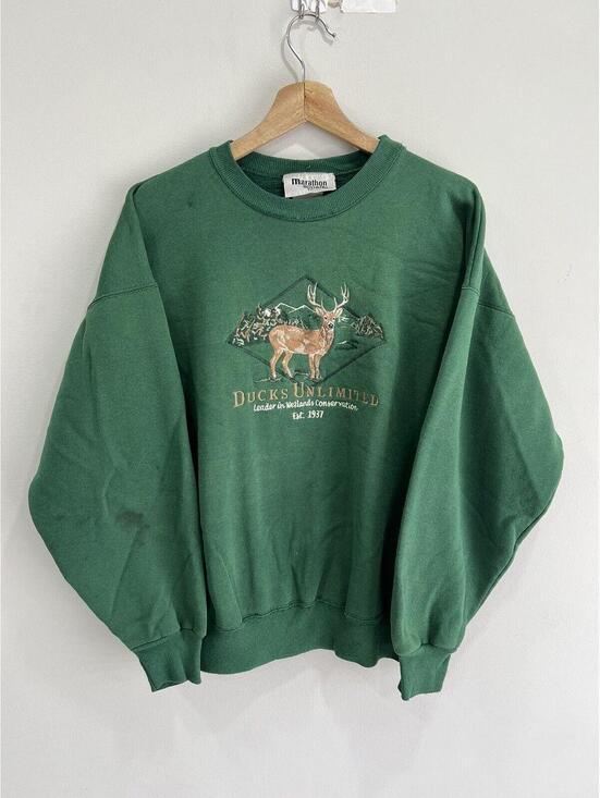 Vintage Other - Vintage Ducks Unlimited Forest Green Sweater deer